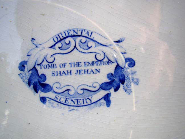 A fine 19th century Staffordshire 21" platter from the "Oriental Scenery" series circa 1835 — image 2
